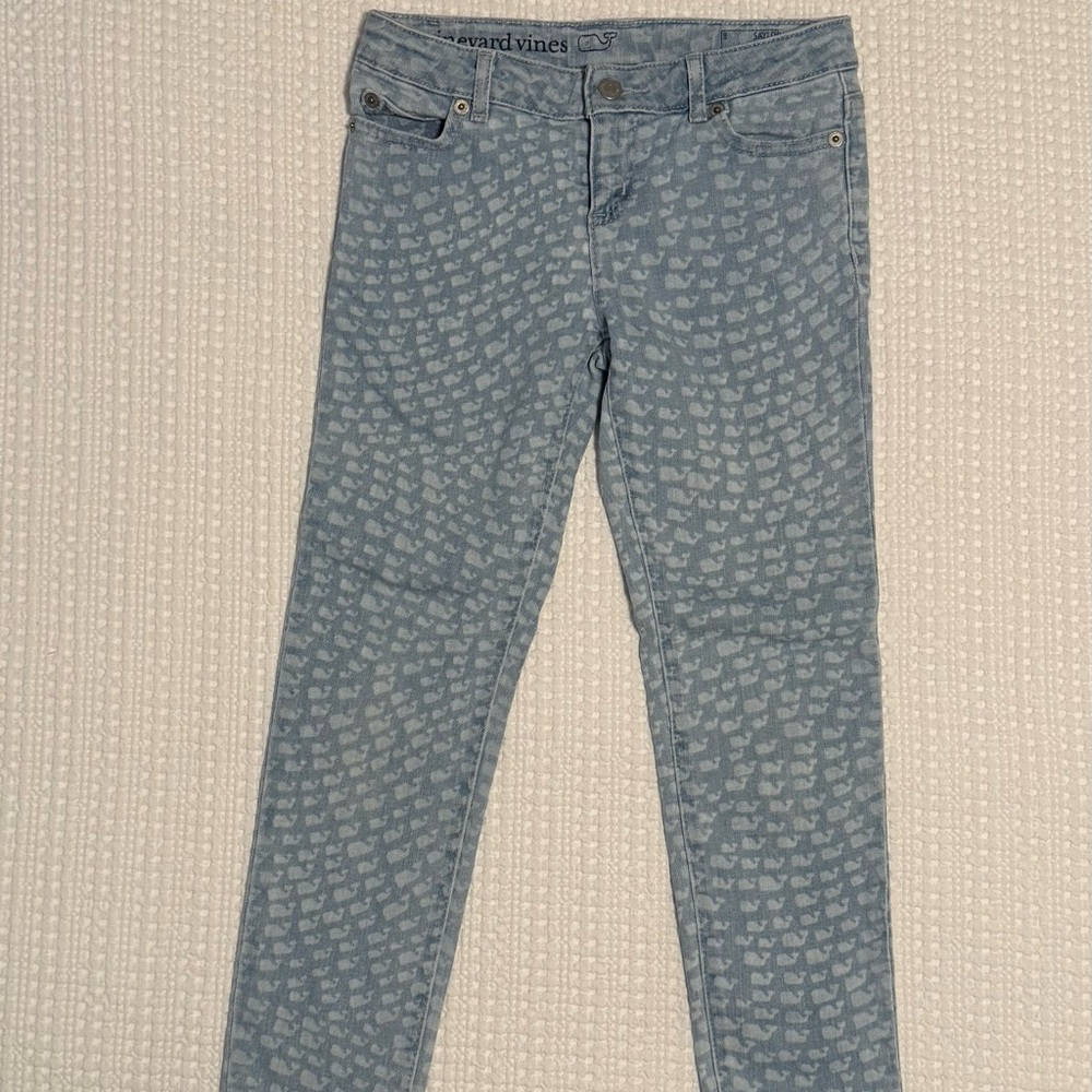 Vineyard Vines Light Blue Patterned Skinny Jeans